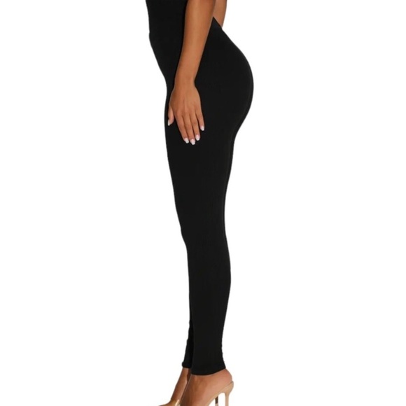 NWT naked wardrobe high waisted ribbed black leggings small - Picture 2 of 5